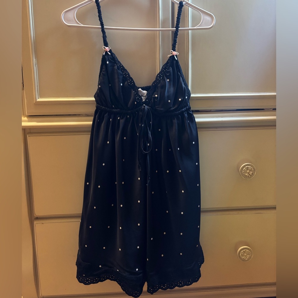 Sky to Moon Black Polka Dot Mini Dress